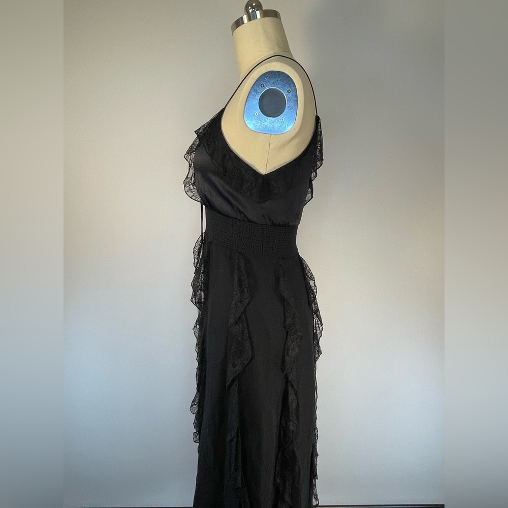 Alice + Olivia MCGUIRE RUFFLE SLIT MIDI - Picture 7 of 14